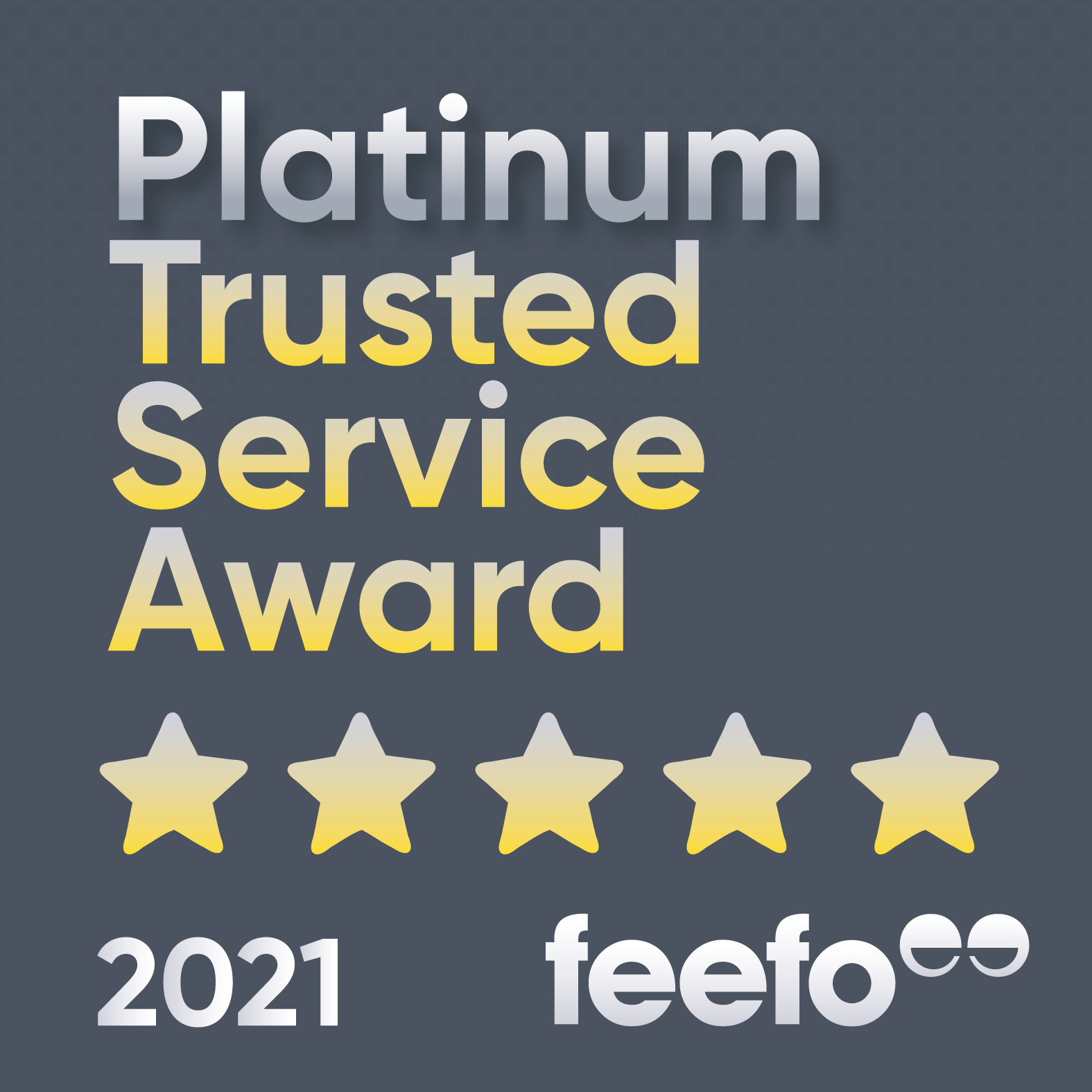 trusted service award feefo