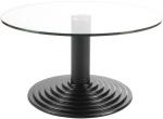 Lemon Pyramid Round Coffee Table With Glass Top
