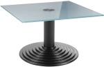 Lemon Pyramid Square Coffee Table With Glass Top