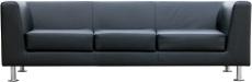 Frovi T6003/FB Box Square 3 Seater Settee In Upholstered Fabric