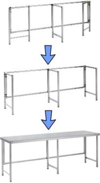 Parry 600mm Deep Folding Mobile Tables