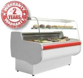 Interlevin Abela Slimline Curved Glass Serve Over Counter