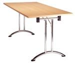 Frovi BQT10 Durable Folding & Stack Table With MFC Top In Beech