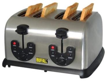 Buffalo J925 4 Slot Stainless Steel Toaster - ck0985