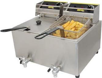 Buffalo L301 Twin Tank Electric Fryer With Taps