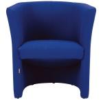 Frovi C3008 Tub Chair Upholstered In Blue/Burgundy Citadel Tweed