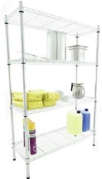 Cater-Cook 4 Tier Chrome Shelving Unit - CK0019