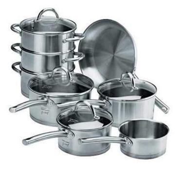Gino D'ACampo Essentia 8 Piece Pan Set CK1003