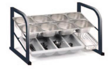 'Club' Epoxy Coated Worktop Mounted Condiment/Cutlery Dispense
