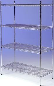 EZ Store Bright Chrome Wire Shelving