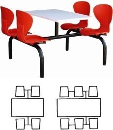 Lemon Eco-Unit Heavy Duty Double Entry Fast Food Seating