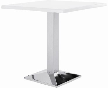 Frovi Wedge Chrome \b{Deep} Square Dining Table