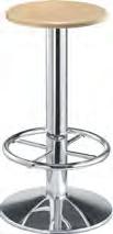 Frovi Go G20B Swivel Pedestal Bar Stool With Laminate Seat Top In Beech