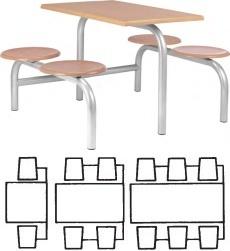 Frovi Go Heavy Duty Single Entry Fast Food Seating