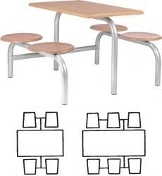 Frovi Go Heavy Duty Double Entry Fast Food Seating