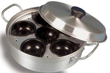 Aluminium 6 Cup Egg Poacher & Lid - L0472