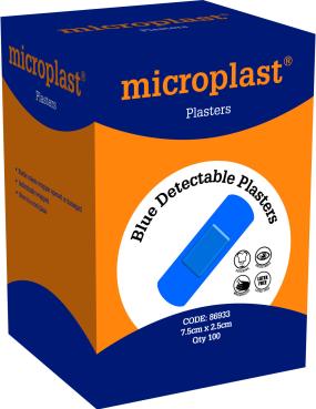 100 Blue Detectable Plasters L5676