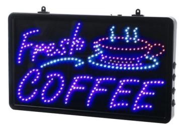 LED Light Up Fresh Coffee Sign LD023
