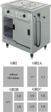Lincat GB2 Static Hot Cupboard With Bain Marie Top