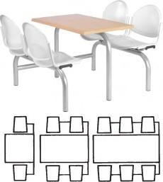 Frovi Laser Heavy Duty Single Entry Fast Food Seating