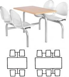 Frovi Laser Heavy Duty Double Entry Fast Food Seating