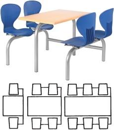 Frovi Mood Heavy Duty Single Entry Fast Food Seating