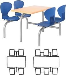 Frovi Mood Heavy Duty Double Entry Fast Food Seating
