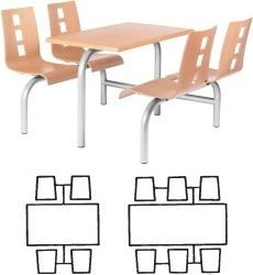Frovi Matrix Heavy Duty Double Entry Fast Food Seating