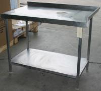 Stainless Steel Wall Table With Scrape Hole - RET416