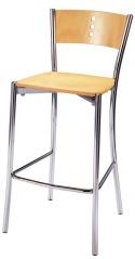 Frovi T076HS/U Bar Stool In Beech