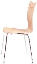 Frovi T38 Dining Chair In Beech With Slotted Back
