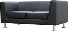 Frovi T6002/FB Box Square 2 Seater Settee In Upholstered Fabric