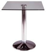 Frovi T7005C Square Dining Table With Glass Top