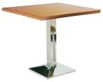 Frovi T7007C Square Dining Table With Moulded Top In Zebrano