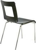 Frovi W40 Dining Chair In Wenge With Square Back