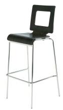 Frovi W45 Bar Stool In Wenge With Square Back