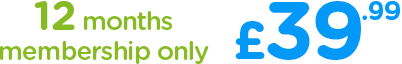 12 months membership only 39.99