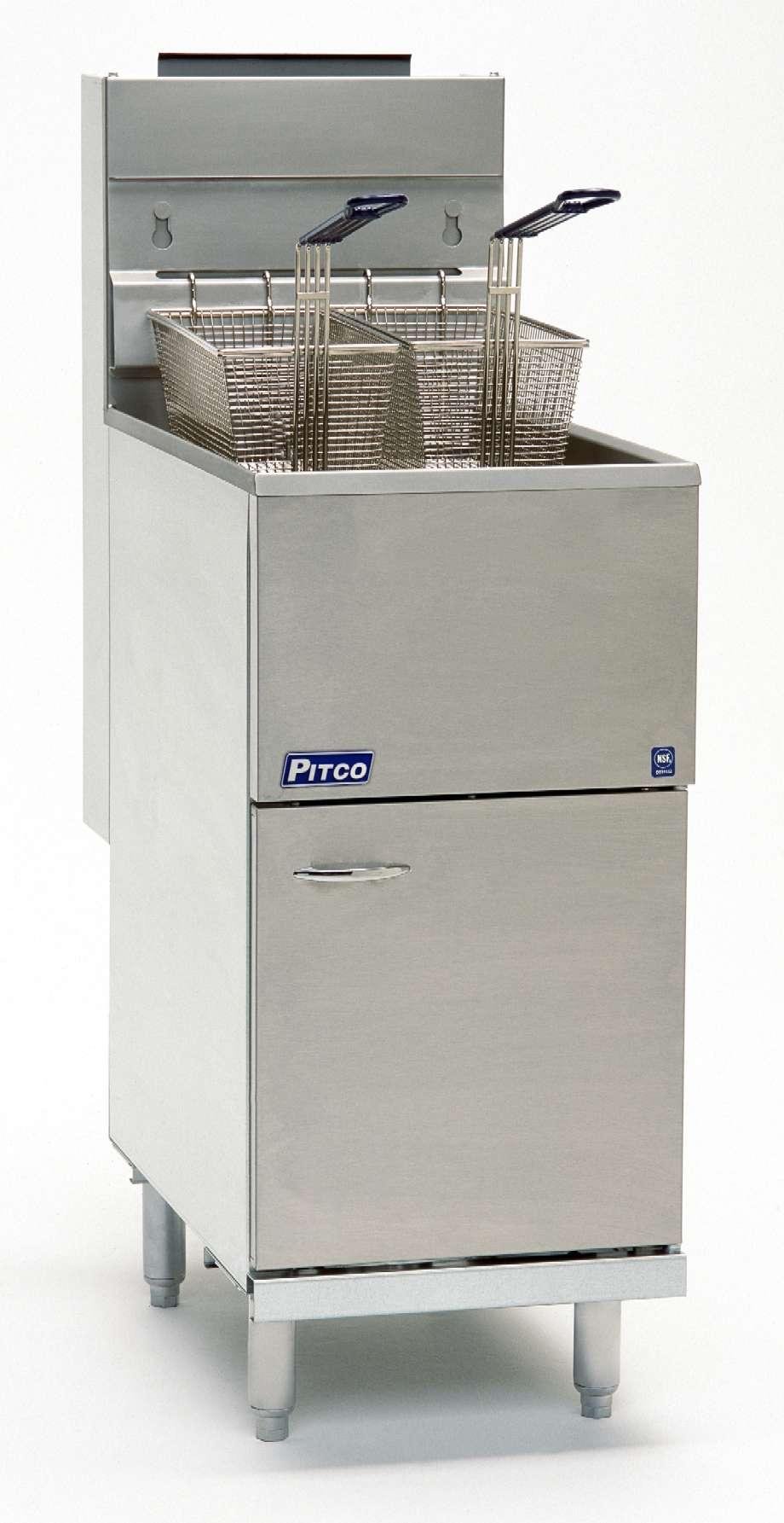 Pitco CE35C/S Single Tank, Twin Basket Fryer