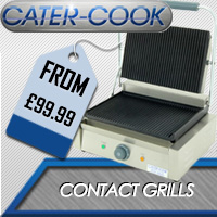 Cater-Cook CK8011 Single Contact Grill - Ribbed Top & Bottom