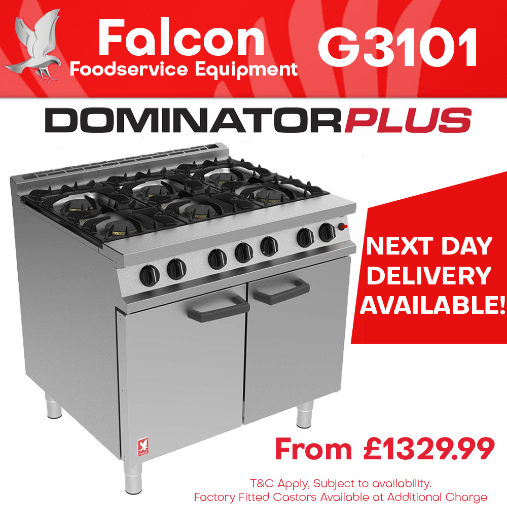 Falcon Dominator Plus G3101 6 Burner Gas Oven Range <br> **3 Years Parts and Labour Warranty Available! 