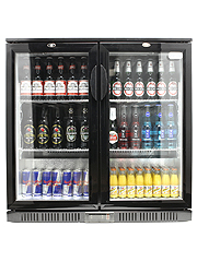 Cater-Cool CK0501LED Commercial Double Hinged Door Bottle Cooler With LED Lighting. 900mm.