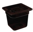 1/6 Black Polycarbonate Gastronorm Containers