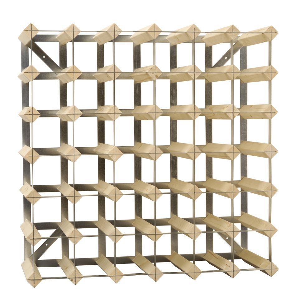42 Bottle Wood Metal Assembled Wine Rack CK0689