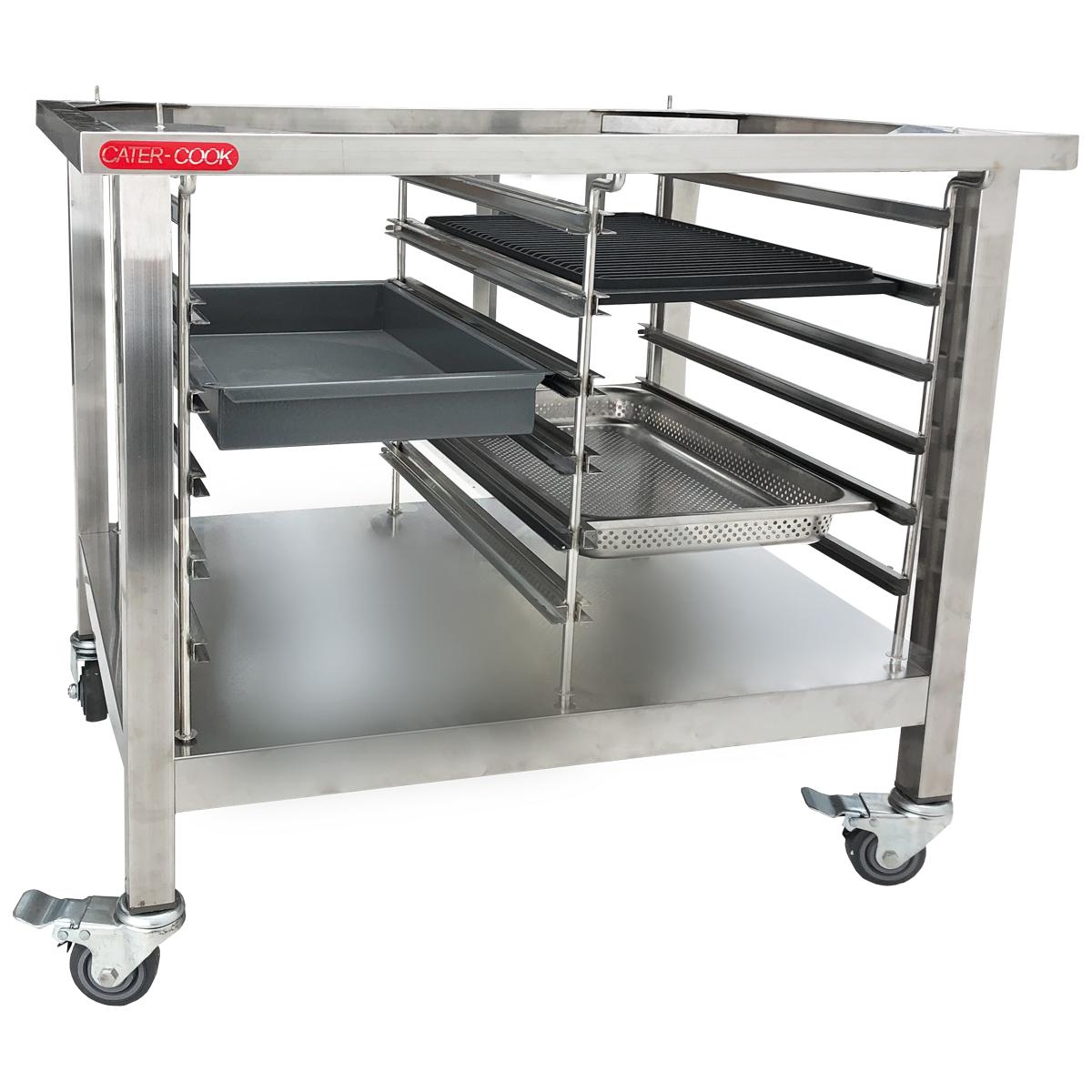 CaterCook Stainless Steel Combi Stand With Tray Slides CK8630