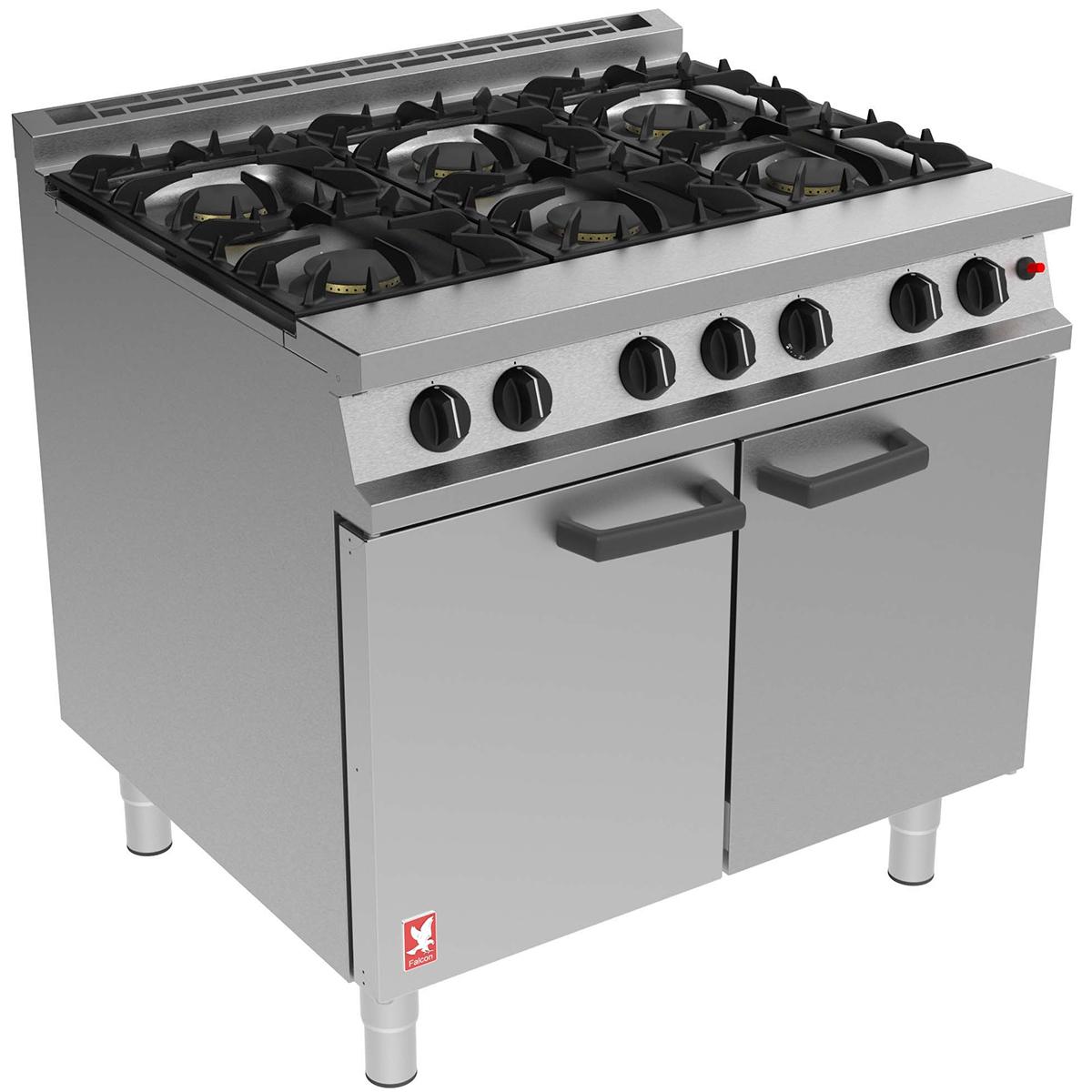 FALCON 6 BURNER GAS COOKER DOUBLE PAN HOB SUPPORT NEW DOMINATOR RANGE OVEN G2101 