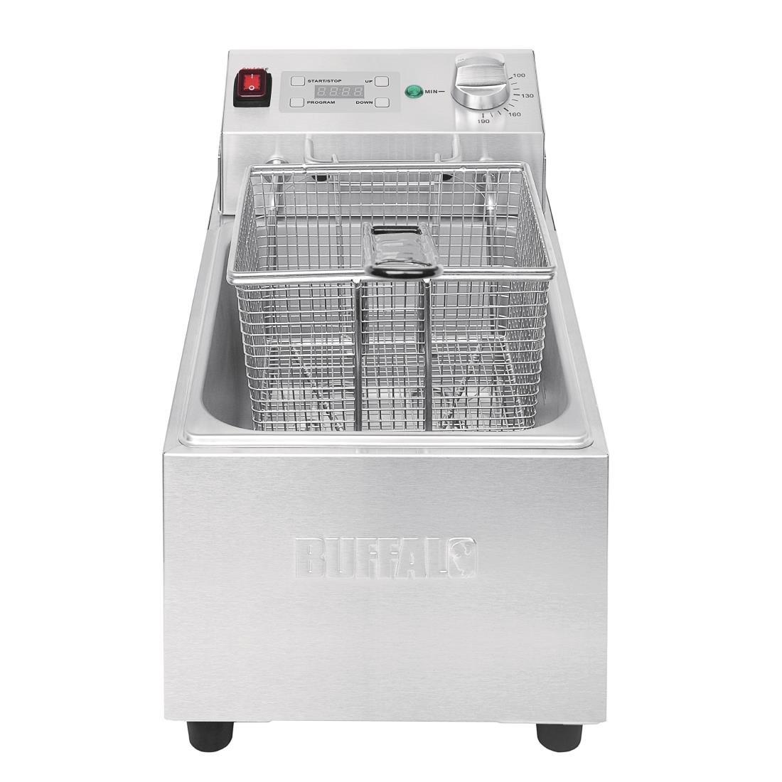 Buffalo Single Tank Single Baskets 5Ltr Countertop Fryer with Timer 2