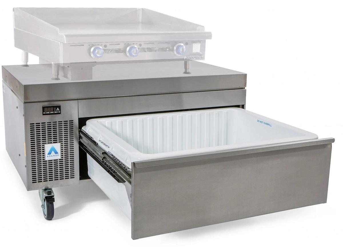 Adande HCS1 Standard Depth Single Heat Shield Top Chef Base Drawer Unit