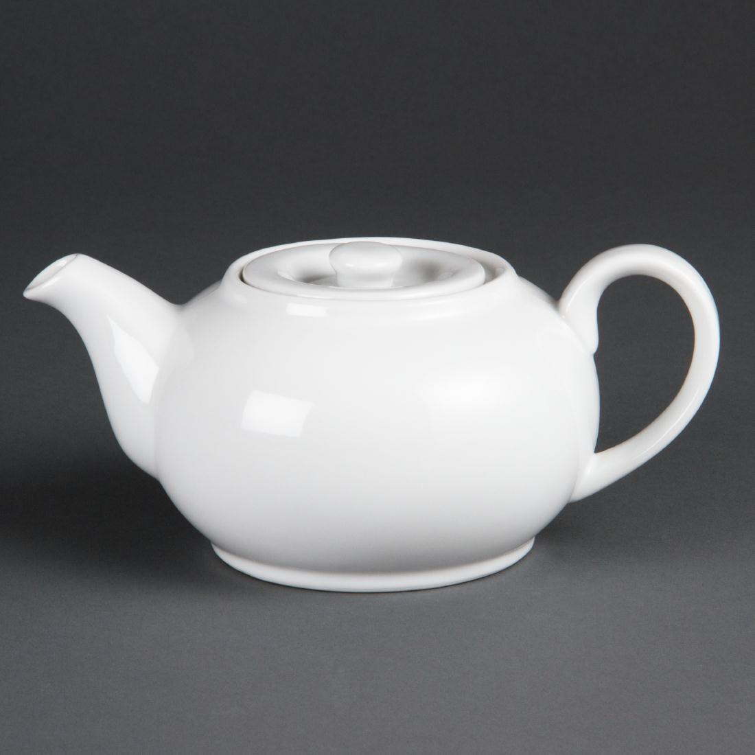 SA321 Bulk Buy Pack of 12 Olympia Whiteware Teapots 426ml