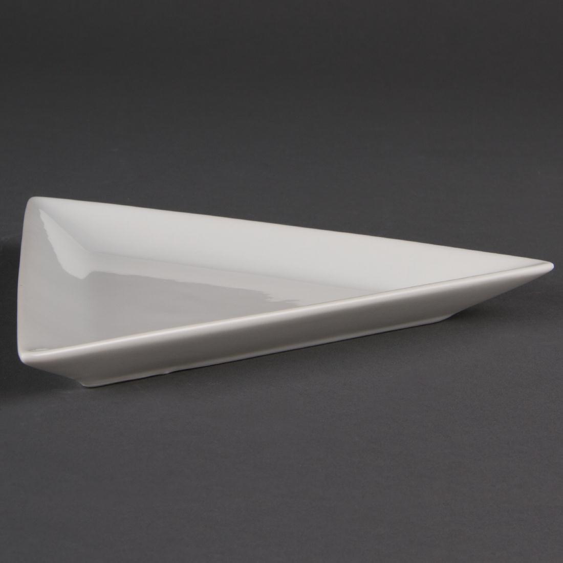 U655 Olympia Whiteware Triangle Plates 254mm Pack of 6