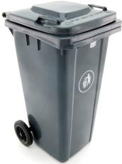 Cater-Clean CK9200 Grey Wheelie Bin - Council Approved (EN840) 240Ltr